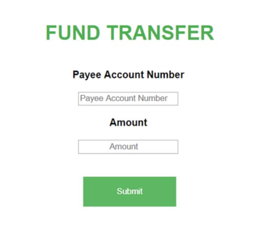 bank management system fund transfer