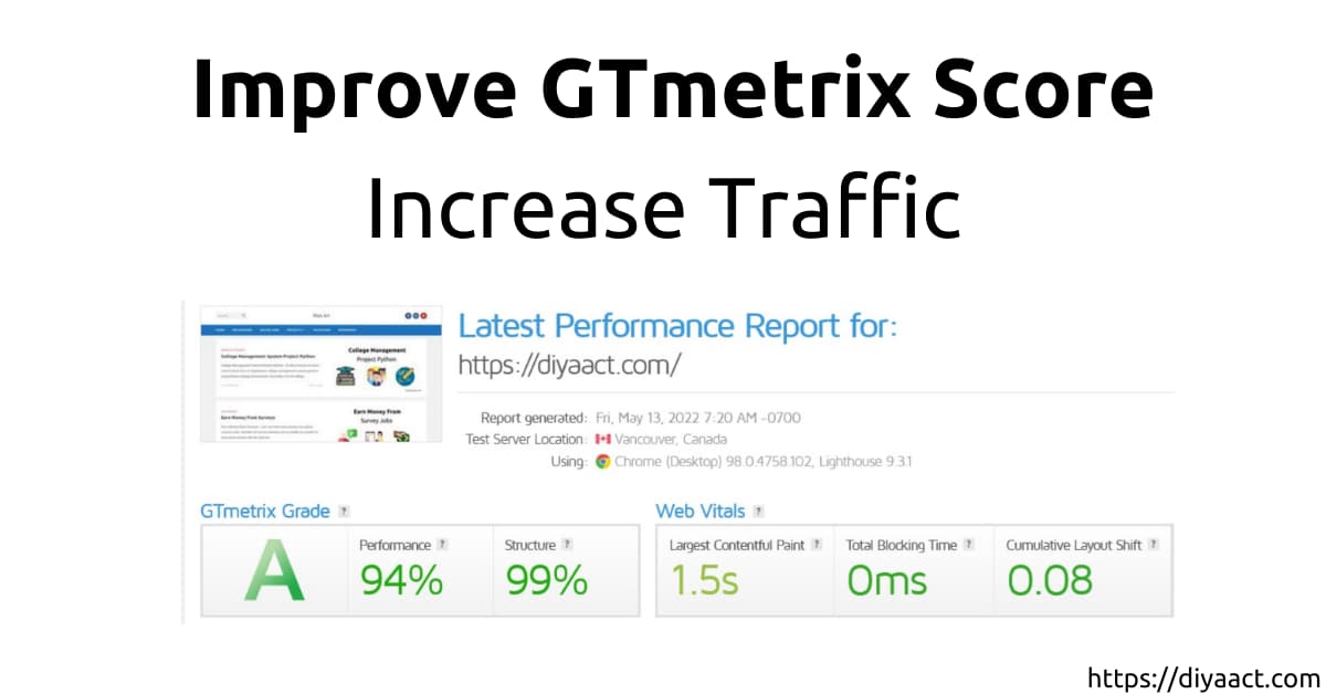 Read more about the article Improve GTmetrix Score