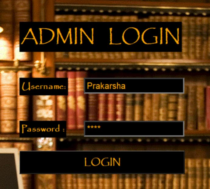library management system python login