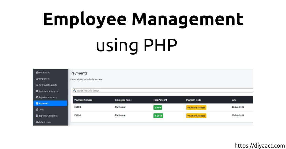 Read more about the article Employee Management System Project PHP