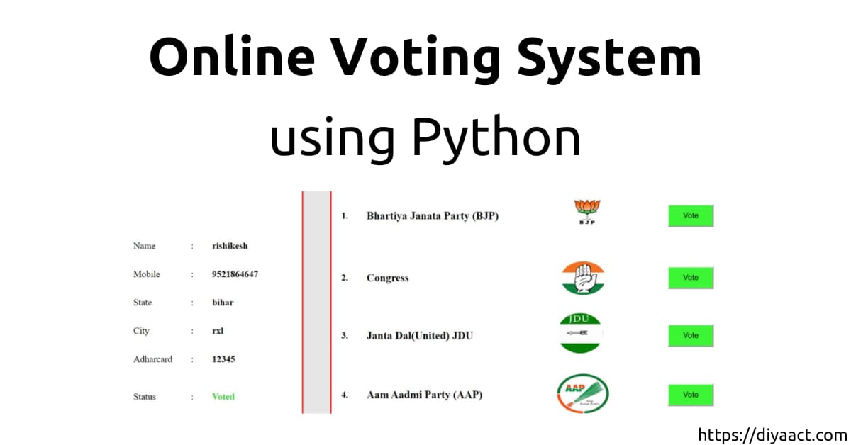 Read more about the article Online Voting System Python