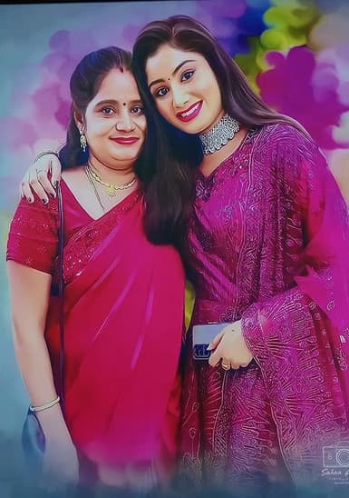 samyutha with her mother