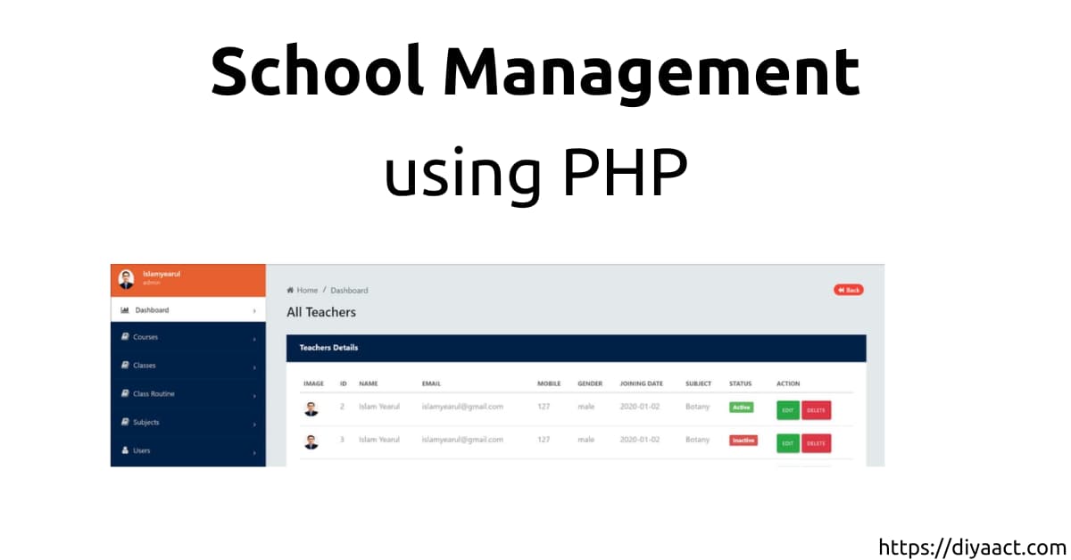 Read more about the article School Management System PHP