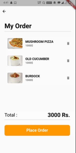 flutter food delivery android