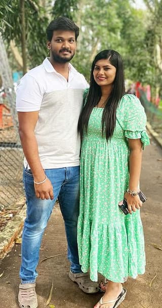 madhan with his wife